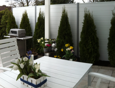 Basicline Sichtschutz für Terrasse in Weiß